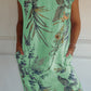 Women's Cotton and Linen Round Neck Printed Dress
