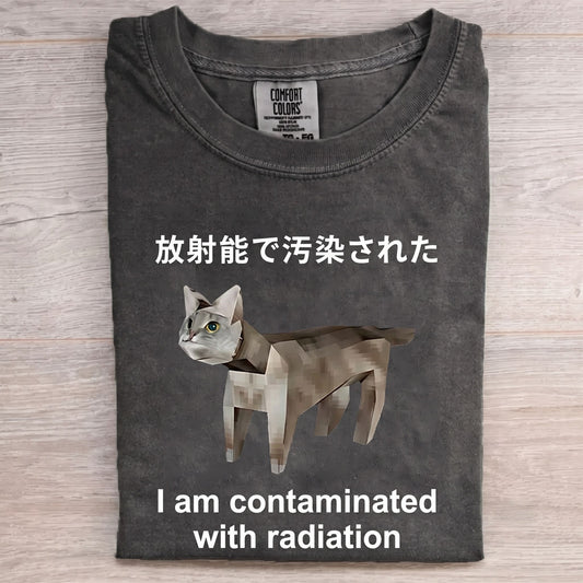 Cat Contaminated By Radiation Washed T-Shirt