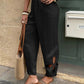 Women'S Casual Everyday Side Pocket Hollowed Out Comfortable Pants