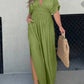 New Slit V-Neck Effortless Maxi Long Dress (Buy 2 Free Shipping)-Pink Laura
