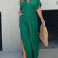New Slit V-Neck Effortless Maxi Long Dress (Buy 2 Free Shipping)-Pink Laura