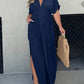 New Slit V-Neck Effortless Maxi Long Dress (Buy 2 Free Shipping)-Pink Laura