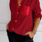 Cotton V-neck Sequin Mid-sleeve Casual Top (Buy 3 Free Shipping)