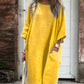 Women'S Casual Solid Color Loose Cotton And Linen Dress