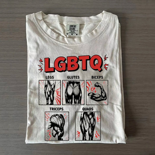 Retro LGBTQ Funny Gym T-shirt