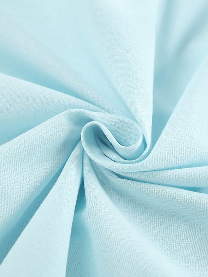 Women's Fashion Cotton and Linen Solid Color Loose V-Neck Lantern Sleeve Shorts Two-Piece Set