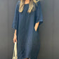 Women'S Casual Solid Color Loose Cotton And Linen Dress
