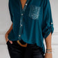Cotton V-neck Sequin Mid-sleeve Casual Top (Buy 3 Free Shipping)