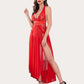 Deep V Neck Lace Mesh Dress