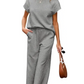 Women's Casual Textured Tops and Wide Leg Pants Lounge Sets (Buy 2 Free Shipping)