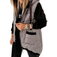 Women's Hooded Outwear Vest Lightweight Zipper Up Padded Gilet With Pockets