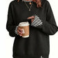 Women's Fake Two Piece Layered Crewneck Sweatshirt