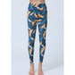 Leaves Print Pants Sports Fitness Yoga High Waist Leggings Women's Yoga Pants