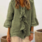 Women's ruffled casual shirt