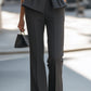 Sophisticated Sleeveless Peplum Jumpsuit In Charcoal Gray
