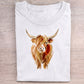 Brushstroke Highland Cow Classic T-shirt
