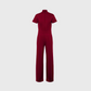Women's Slim Fit Wide Leg Zip Neck Flex™ Scrub Jumpsuit