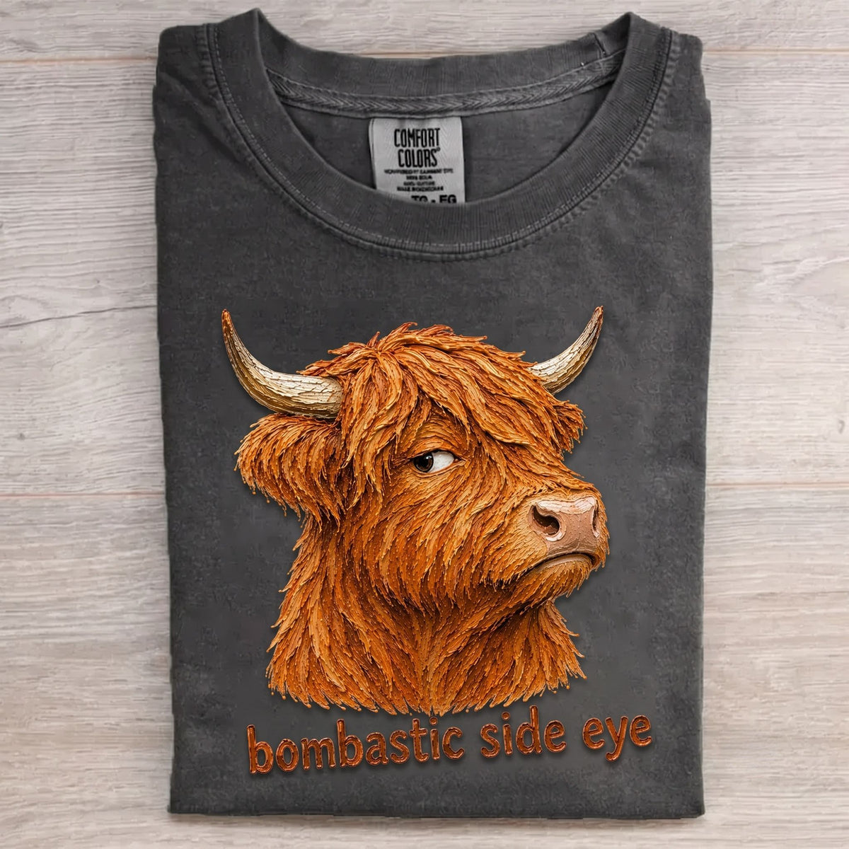 Bombastic Side Eye Highland Cow T-shirt
