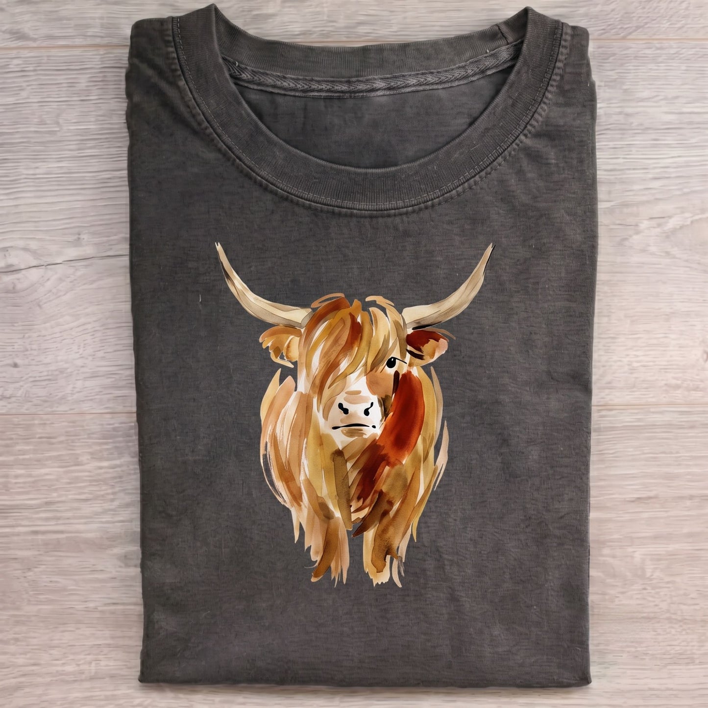 Brushstroke Highland Cow Classic T-shirt
