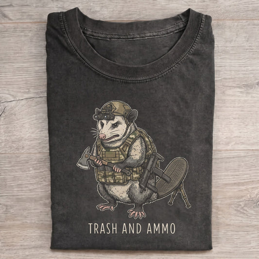 Trash and Ammo Vintage Comfort Colors Tee