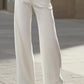 Pearl-Embellished Sheer Bodice White Jumpsuit