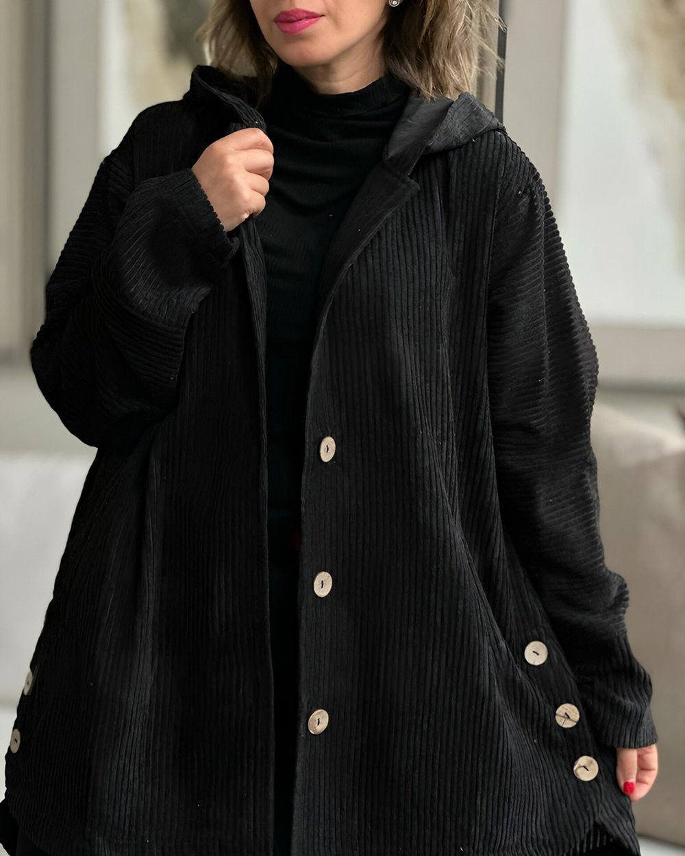 Corduroy Casual Hooded Jacket（Buy 2 Free Shipping）