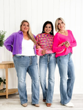 Mid Rise Button Fly Bootcut Jeans (Buy 2 Free Shipping)