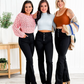 Mid Rise Button Fly Bootcut Jeans (Buy 2 Free Shipping)