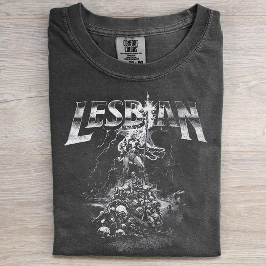 Lesbian Warrior Dark Fantasy LGBT Vintage T-shirt