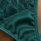 Women's Lace Sexy Underwire Spaghetti Straps Adjustable Bra and Open Crotch Design Thong Set