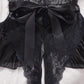 Women's Sexy Flower Lace Open Crotch Design Suspender Tight Backless Nightgown