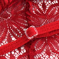 Women's Sexy Hollow Translucent Floral Lace Backless One-Piece Pajamas