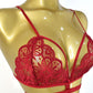 Women's Floral Lace Sexy Adjustable Strap Bra and Thong Set