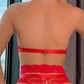 Sexy Lace With Diamond Chain and Heart-Shaped Decorative Buckle Pajama
