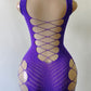 Sexy Hot Diamond See-Through Elastic Hollow Nightdress