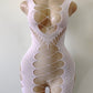 Sexy Hot Diamond See-Through Elastic Hollow Nightdress