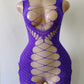 Sexy Hot Diamond See-Through Elastic Hollow Nightdress