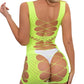 Sexy Hot Diamond See-Through Elastic Hollow Nightdress