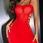 Sexy Side Hollow High Elastic Sling Hip Nightdress