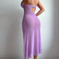 Butterfly Applique Mesh Sheer Slit Fitted Camisole Nightdress and Thong Set
