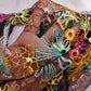 Colorful Flower Embroidery Sexy Lace Underwire Gathered Mesh Bodysuit