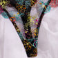 Colorful Flower Embroidery Sexy Lace Underwire Gathered Mesh Bodysuit