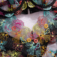 Colorful Flower Embroidery Sexy Lace Underwire Gathered Mesh Bodysuit
