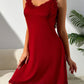 Sexy V-Back Butterfly Design High-Slit Lace Nightdress