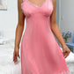 Sexy V-Back Butterfly Design High-Slit Lace Nightdress