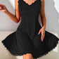 Sexy V-Back Butterfly Design High-Slit Lace Nightdress