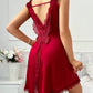 Sexy V-Back Butterfly Design High-Slit Lace Nightdress