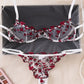 Lace Flower Embroidery Sexy Lingerie Set