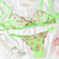 Lace Flower Embroidery Sexy Lingerie Set