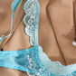 Sexy Lace Mesh Open Crotch Hollow Bra Underwear Set